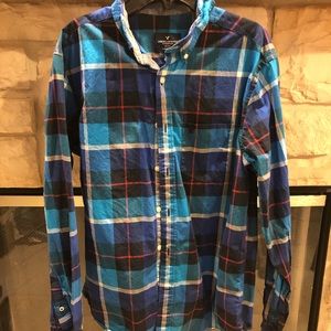 American Eagle classic fit plaid long sleeve